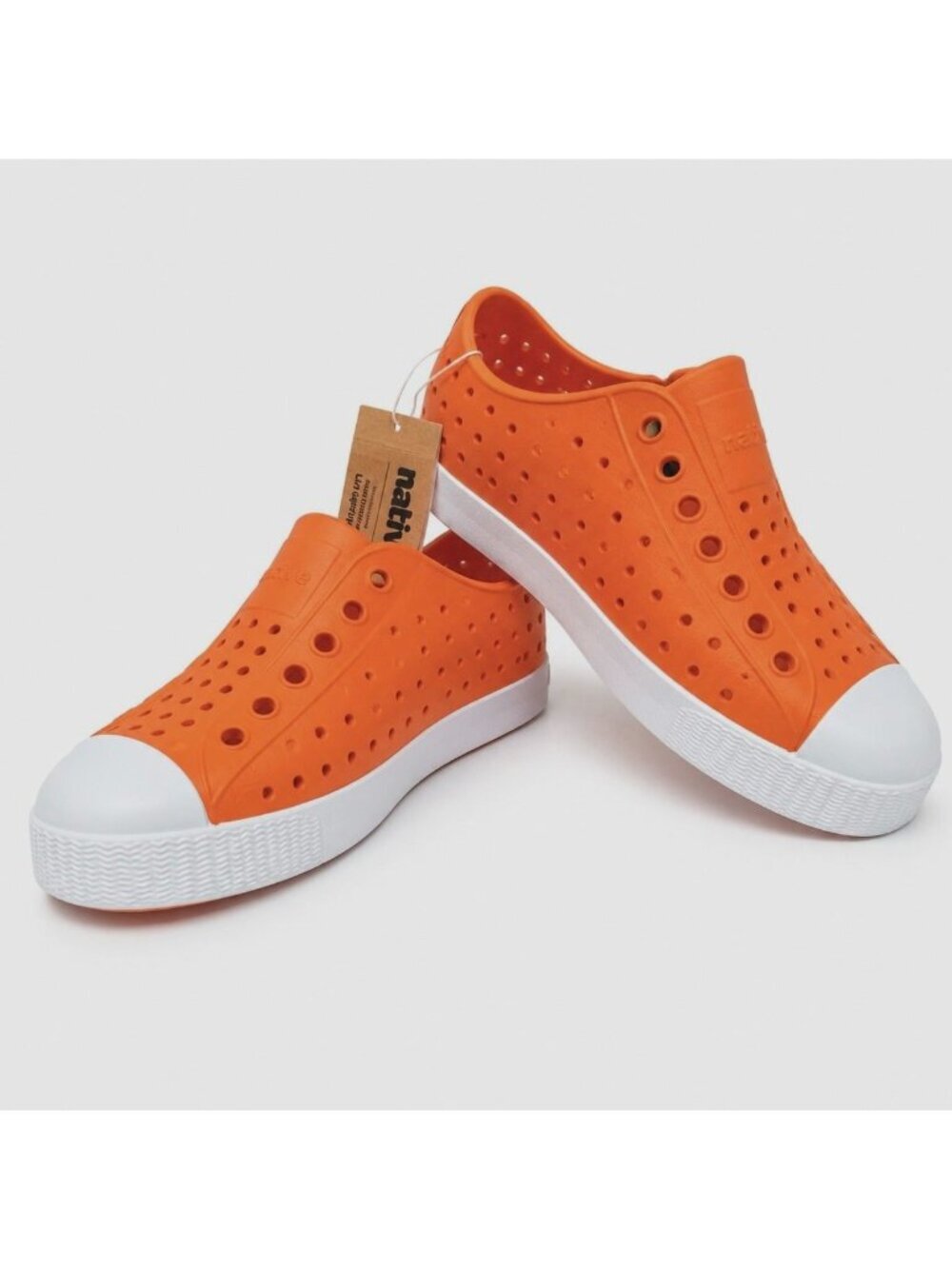 Native Jefferson Kids Slip-On Water Shoes City Orange J1 Lightweight EVA